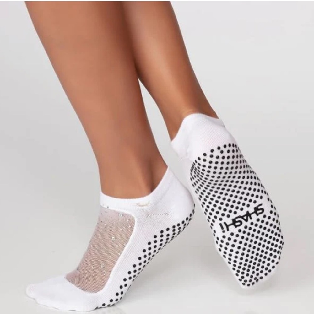 3 pairs.   3 pairs ! SHASHI Pilates yoga socks reg 13$.   Brand new.